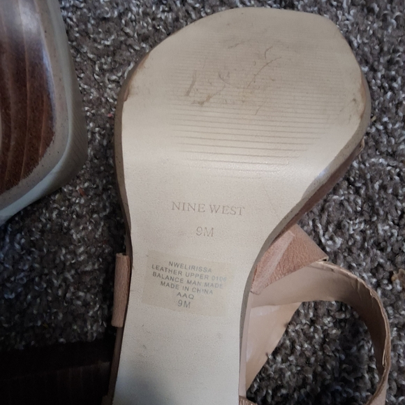 Nine West Tan Block Heel Sandals - Picture 10 of 11